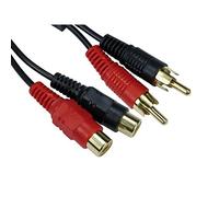 3m TWIN RCA Extension Cable - Premium Quality - 24k Gold - Male to Female