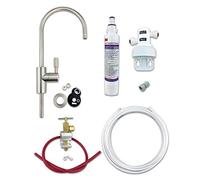 3M Under Sink Drinking Water Filter Kit System with AP2-C405-SG Bacteria Rated Filter Full DIY System (Brushed Nickel Tap)