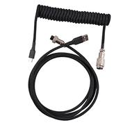 3M USB Type Coiling Spring Detachable Cable Retractable Universal for Keyboard, Black