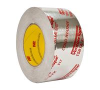 3M Venture Tape UL181A-P Aluminum Foil Tape 1581A, Rigid and Flexible Duct Seaming, Durable, Cold Weather Adhesion, 3.89 in x 60 yd, 2 mil