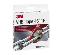 3M VHB 4611 Double Sided Adhesive Tape - Designed to create durable and reliable bonds for high temperatures and multi material bonding - 19 mm x 3 m, Thickness 1.1 mm, Grey (1 Roll)