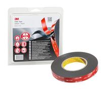 3M VHB 5952F Double Sided Adhesive Tape - Provides adhesion to most powder coated paints, metals, glass, sealed wood, acrylic, polycarbonate and ABS - 19mm x 11m, Thickness 1.1mm, Black (1 Roll)
