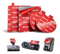 3M VHB Double Sided Adhesive Sticky Pads for Dash Cam 4PCS, 2.83" Square & 2.2" Round Heat-Resistant Heavy Duty Mounting Tape Kit, Universal Car Windshield Sticker for GPS/DashCamera Suction Cup Mount