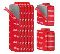 3M VHB Double Sided Sticky Pads 24pcs Sticky Pads Heavy Duty Number Plate Sticky Pads for Dashcams Dashboards Licence Plates 14 Square (30x50mm) & 10 Rectangular (20x100mm)