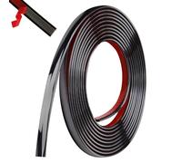 3m Wall Edging Strip 10mm Black Self Adhesive Peel and Stick Trim for Ceiling Walls Edges Mirror Furniture Borders Window Frames Backsplash Tiles Sticker Decor Tape Metal-Like Decoration 9.8ft