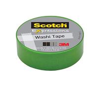 3M Washi Tape .59"X393" (15mmx10m)-Green
