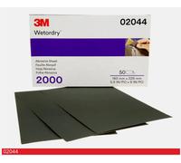 3M Wet & Dry Sand Paper Abrasive Sheets 02044 Grit 2000 50PK