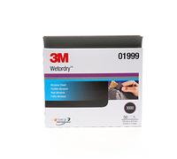 3M Wetordry Abrasive Sheet, 01999, 3000, 9 in x 11 in, 50 Sheets per Carton