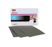 3M Wetordry Abrasive Sheet 401Q, 02044, 2000 Grit, 5 1/2 x 9 in, 50 Sheets, Fast Cutting, Auto Body Sanding, Paint Finishing