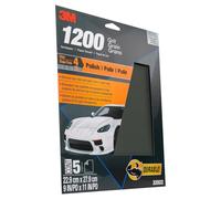 3M Wetordry™ Sandpaper, 1200 Grit, 9 in x 11 in, 5 Sheets, Use for Wet and Dry Sanding, Longer Lasting Sandpaper, Great for Auto Body Repair, Smooth Finish, Waterproof Backing for Wet Sanding (32022)