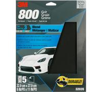 3M Wetordry Sandpaper, 32035, 800 Grit, 9 in x 11 in, 5 Sheets Per Pack