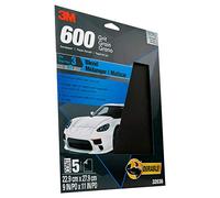 3M Wetordry Sandpaper, 32036, 600 Grit, 9 in x 11 in, 5 Sheets Per Pack