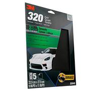 3M Wetordry Sandpaper, 32040, 320 Grit, 9 inch x 11 inch, 5 Sheets Per Pack