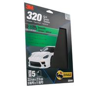 3M Wetordry Sandpaper, 32040, 320 Grit, 9 inch x 11 inch, 5 Sheets Per Pack