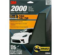 3M Wetordry Sandpaper, 32044, 2000 Grit, 9 inch x 11 inch, 5 Sheets Per Pack