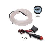 (3M, white Cigarett) 1M/2M/3M/5M Universal Car Interior Lighting LED Strip Decoration Garland