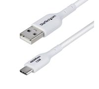 StarTech.com 3m (9.8ft) USB-A to USB-C Charging Cable Charge & Sync 3A USB 2.0 TPE Jacket - White USB Charging Cord
