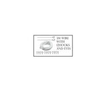 (3M Wire with 12 Hooks & Eyes) 2-3-4M NET CURTAIN WIRE CORD CABLE WITH HOOKS&EYES