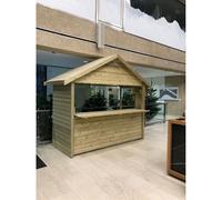 3m x 1.2m Indoor Chalet - Timber - Minimal Assembly Required Churnet Valley Garden Furniture Ltd Brown One Size