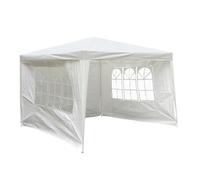 3M x 3M Garden Gazebo Awning Wedding/Party Tent - White, Blue & Green Colours Charles Bentley White One Size
