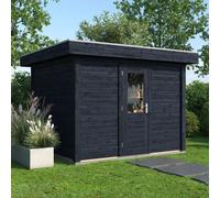 3m x 3m Lugarde Select Kent Summerhouse - Treated Black - 28mm Wall Thickness