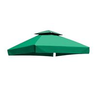 3m X 3m Replacement Gazebo Canopy Waterproof Pavilion Roof Top Cover 2-Tier Roof Top Cover Tent Sun Shade Outdoor Shelter(C)