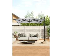3m x 3m Square Cantilever Garden Parasol Living and Home Grey One Size