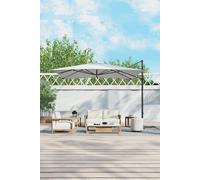 3m x 3m Square Rotating Outdoor Cantilever Parasol H&O Direct Light Grey One Size