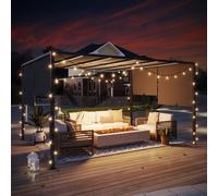 3m x 4m Metal Pergola with Retractable Roof