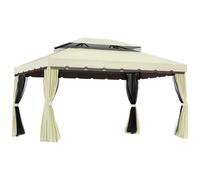 3m x 4m Vented Roof Aluminium Frame Gazebo Cream White