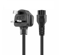 3Meter UK Power Cable BS 1363 to IEC C5 Cloverleaf Lead, 250V 2.5A 18AWG, Durable Laptop Charger Replacement Cable, Notebook Adapter Power Brick Cable, Printer, Monitor & Projector Power Lead"