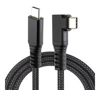 3Meters VR Streaming Link Cable for Oculus Quest, 90 Degree 60W 5Gbps VR Link Cable Nylon Braided USB-C to USB-C Fast Data Transfer Virtual Reality Charger for Oculus Meta Quest 3/2 Pro/Pico 4 SteamVR