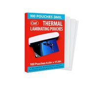 3MIL Thermal Laminating Sheets (100 Count) 11.5x17.5 inch, Dry-Erase Friendly Laminating Pouches, Compatible with Laminator Machine, Crystal Clear Laminated Finish