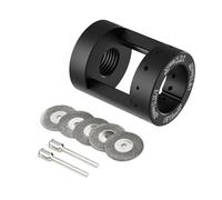 3mirrors Aluminum Tungsten Electrode Sharpener Grinder Head TIG Welding Tool with Cut-Off Slot Multi-Angle & Offsets, 5X 25mm Double Diamond Wheels, 1X Connecting Rod