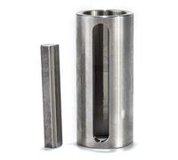 3mirrors Stainless Steel Crankshaft Sleeve Adapter for Gas Engine Pulley Crank Shaft Predator Pulley (3/4" to 1" L=2 1/4" w/ 3/16" 1/4" Key) New