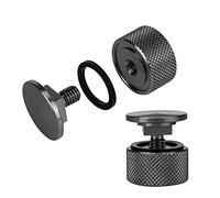 3mirrors Welding Hood (Pipeliner) Helmet Fasteners Grey Headgear Replacement Parts Accessories Screws Flip Hood Aluminum - Anodized w/Silicone Washer Non-Slip 1 Pair