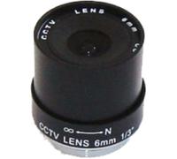 3MK-FL6 1/3" 6mm Fixed Iris CCTV Lens - F1.3 Aperture, Narrow Angle, Long-Range Focus, CS Mount for Box Cameras - High Clarity Surveillance Optics