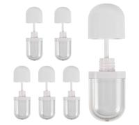 3ml Oval White Plastic Lip Gloss Tube Set 6pcs Refillable | DIY Makeup Storage, Ergonomic Comfort, Compact Travel Size for Cosmetic Refills