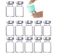 3ml Snap Cap Vials 12-Piece Lightweight Clear Glass Sealed Sample Vials for Lab, Sample Storage & Scientific Use (3ml)