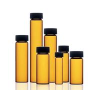3ml To 50ml Brown Glass Seal Bottle Reagent Sample Vials With Plastic Lid Screw Cap(40ml 10pcs)