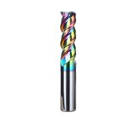3mm/0.12in, Compression Spiral Router Bit CNC End Mill, Up Down Cut DLC Coating, Tungsten Steel CNC Milling Cutter Tools for Woodworking Engraving Grooving