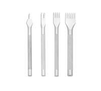 3MM 1/2/4/6 Leather Prong Punch Tool Set Leather Lacing Stitching Punch Tool,Sharp Pricking Iron Leather Craft Tool Sets DIY Handwork(Silver)