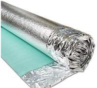 3mm Acoustic Silver Underlay for Wood or Laminate Flooring - Foil Damp Proof Membrane - by AcuStick® Brand (60m (1m x 60m))