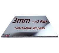 3mm Aluminium sheet plate 6082 - MULTIPLE SIZE'S & PACK QTY'S - Great for DIY/Fixing Plates, crafts, mounts, stands, billets, blanks, trims, cappings, vehicle & trailer repairs to name a few.