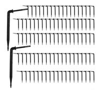3mm Bend Arrow Drip Irrigation Emitters, for Garden Watering, 2.8L/H Flow Dripper Sprinkler, for 3-5mm PVC Hose, Plant Flower Lawn Irrigation System, Black(100Pcs)