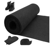 3mm Black Craft Felt Fabric Roll Thick Wool Felt Sheets for Sewing Backing | 30cm x 300cm Liner, Premium Quality Material Fabric Sheets for Patchwork DIY Sewing Handmade Projects Art Decoration