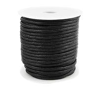 3mm Black Jewelry Making Beading Crafting Macramé Waxed Cotton Cord Rope