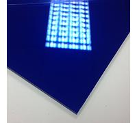 3mm Blue 2424 Plaskolite Mirror Acrylic Sheet A4 297 x 210 Perspex Mirror Plastic Safety Mirror