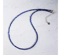 3mm Blue Lapis Delicate Beads Necklace Lapis Lazuli Crystal Dainty Choker 18"