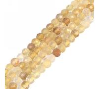 3mm Citrine Faceted Gemstone round loose beads strand 15.5-16" DIY Jewelry Making